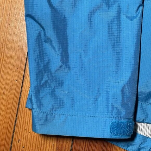 Patagonia Full Zip Windbreaker Pit Zips Jacket Nylon Blue Men Size M Hooded - Picture 2 of 7